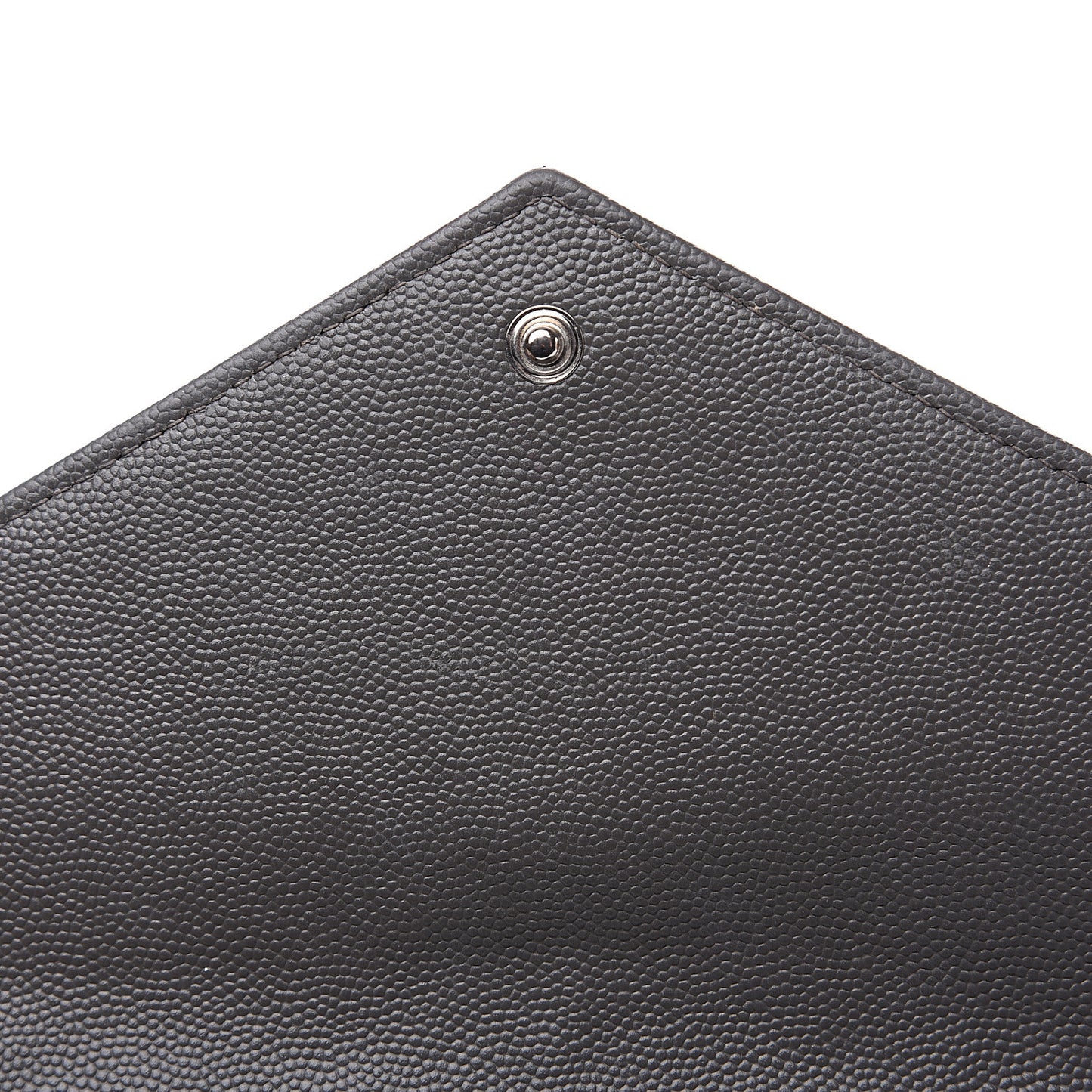 Grain De Poudre Matelasse Chevron Monogram Chain Wallet Fog