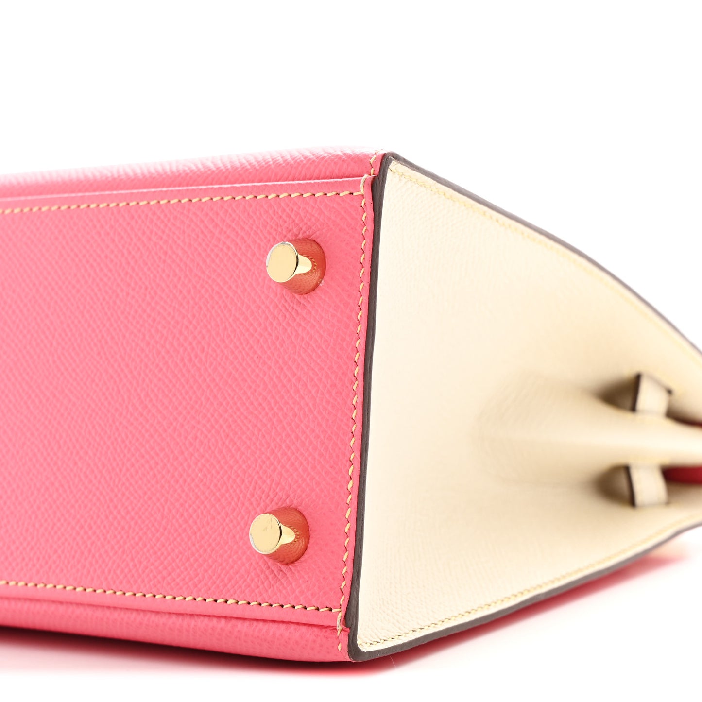 Epsom Bi-Color Horseshoe Kelly Sellier 25 Rose Azalee Craie