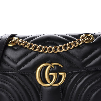 Gucci Calfskin Matelasse Mini GG Marmont Shoulder Bag Black 10 of 10