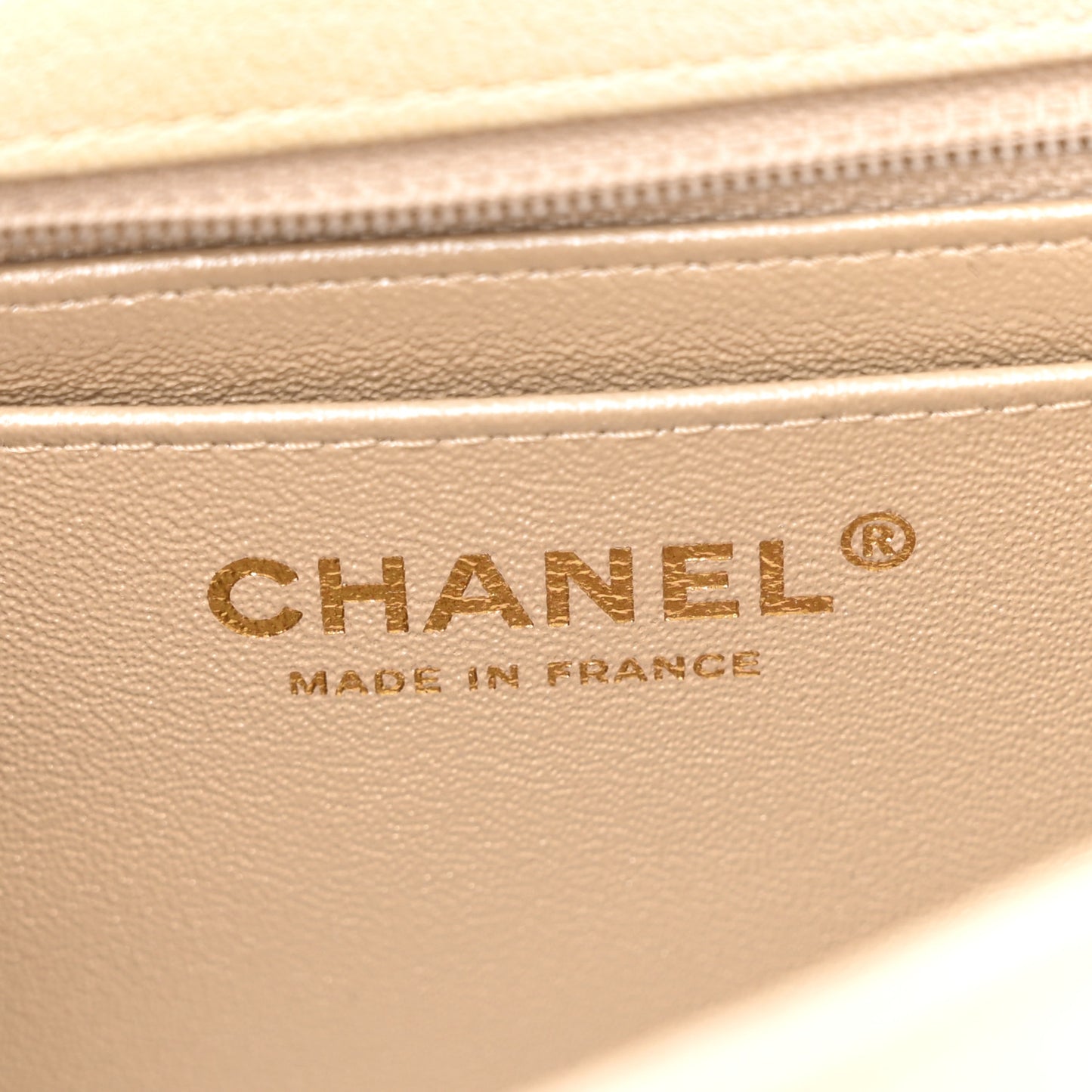 Metallic Goatskin Quilted Mini Rectangular Flap Gold