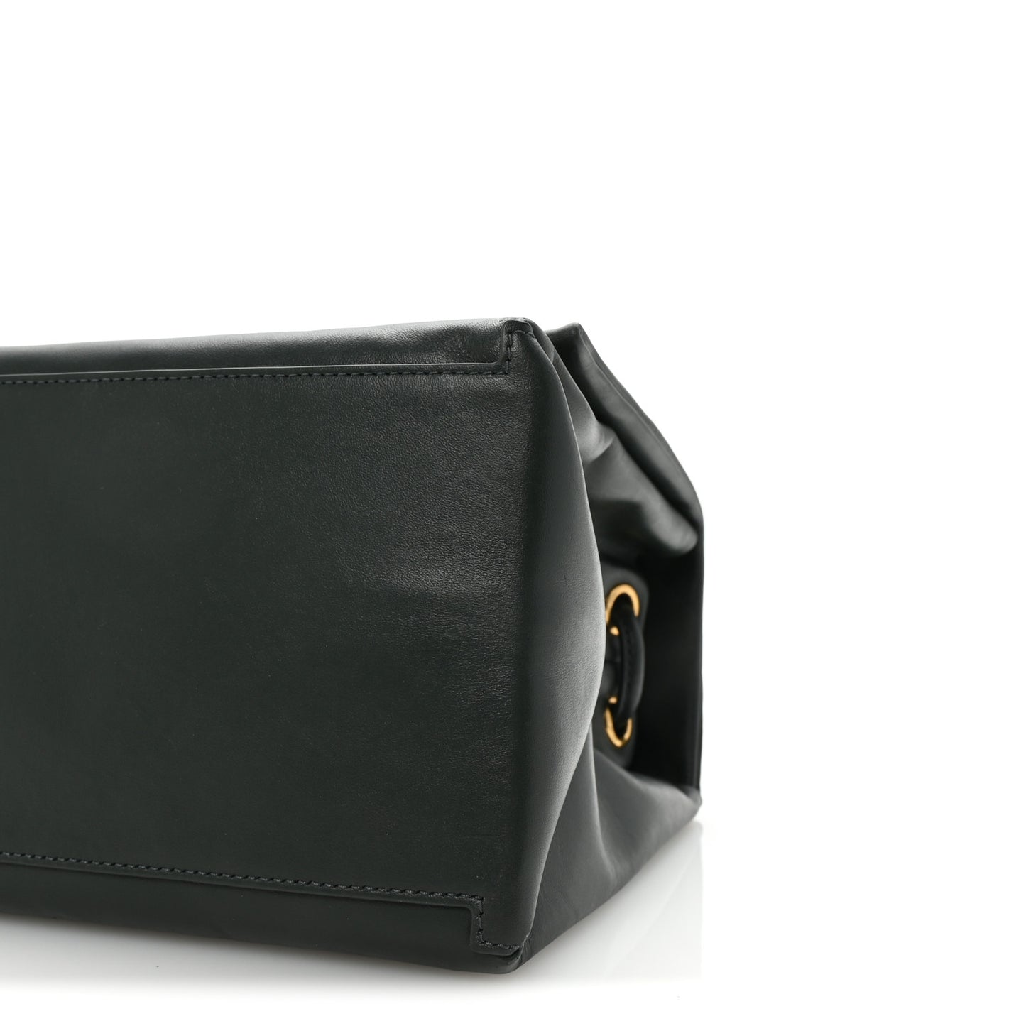 Calfskin Large Dual Shoulder Bag Green