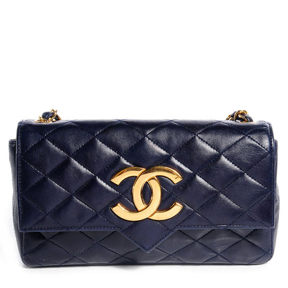 Chanel Lambskin CC Flap Small Navy 1 of 11