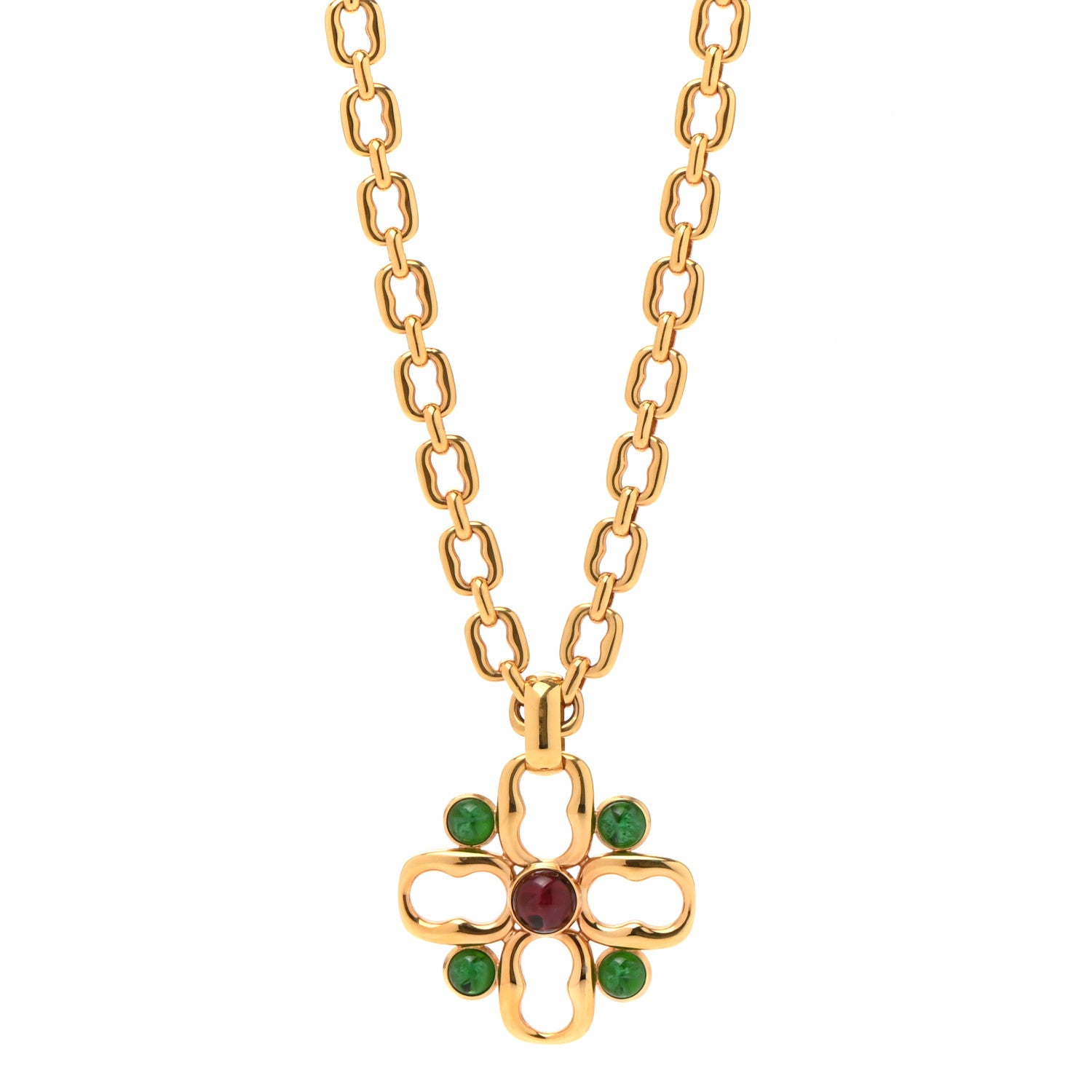 Gucci Resin Necklace Gold 1 of 6