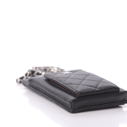 Chanel Caviar Quilted Zip Phone Case Black 7 of 12