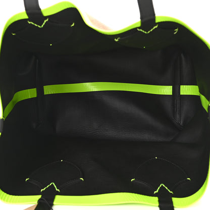 Burberry Canvas Mega Check The Giant Reversible Tote Black Neon Yellow 8 of 17