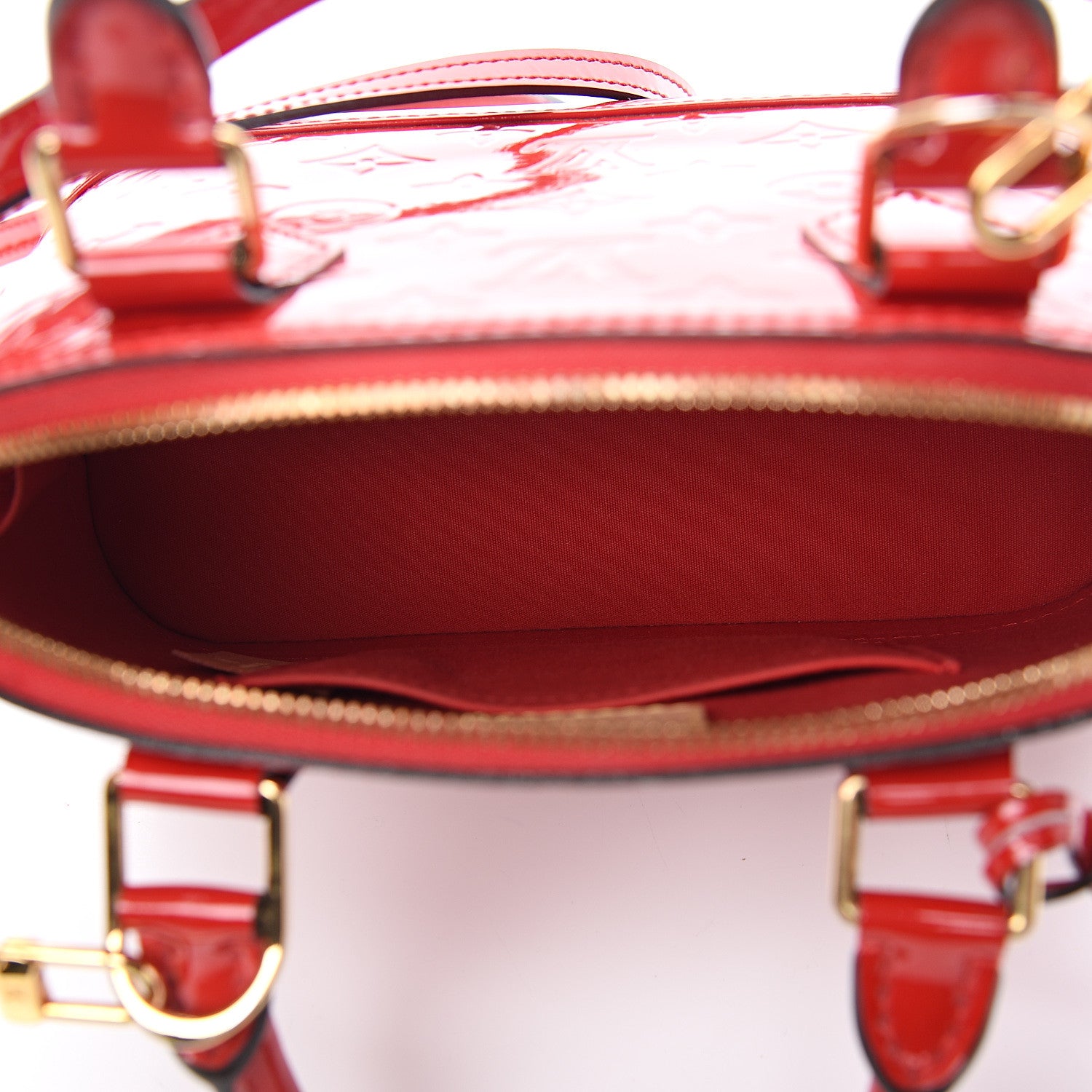 Louis Vuitton Vernis Alma BB Cherry 4 of 9