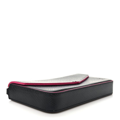 Louis Vuitton Epi Pochette Felicie Black Hot Pink 5 of 9