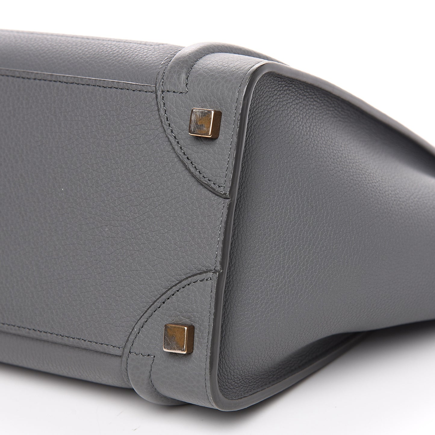 Baby Drummed Calfskin Micro Luggage Kohl