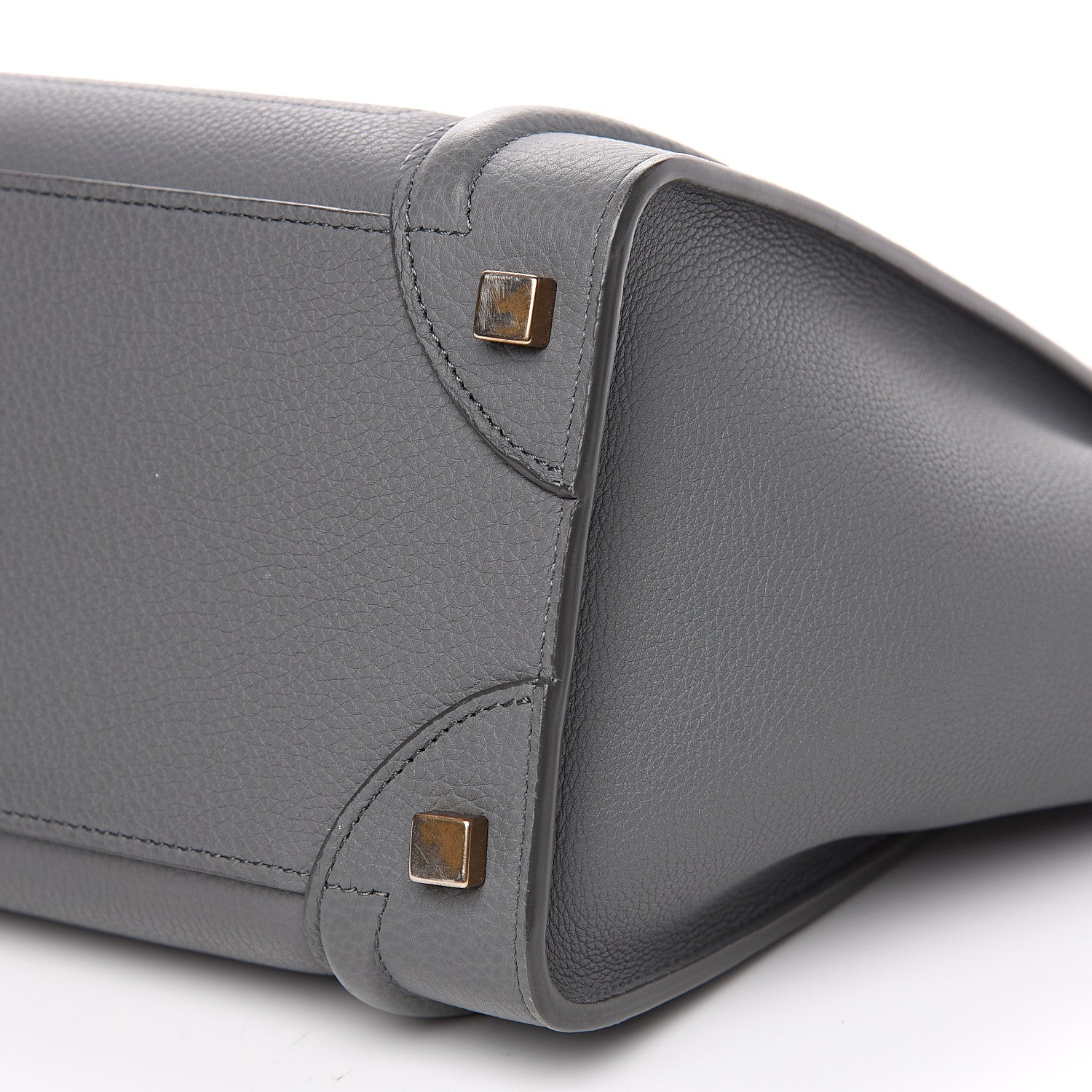Celine Baby Drummed Calfskin Micro Luggage Kohl 8 of 8