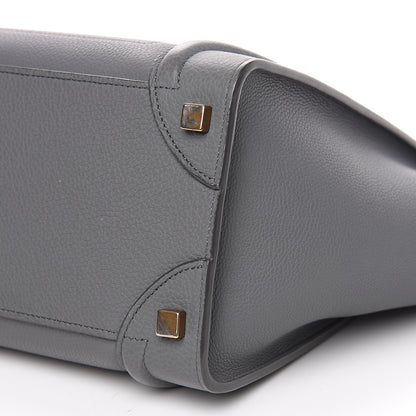 Celine Baby Drummed Calfskin Micro Luggage Kohl 8 of 8