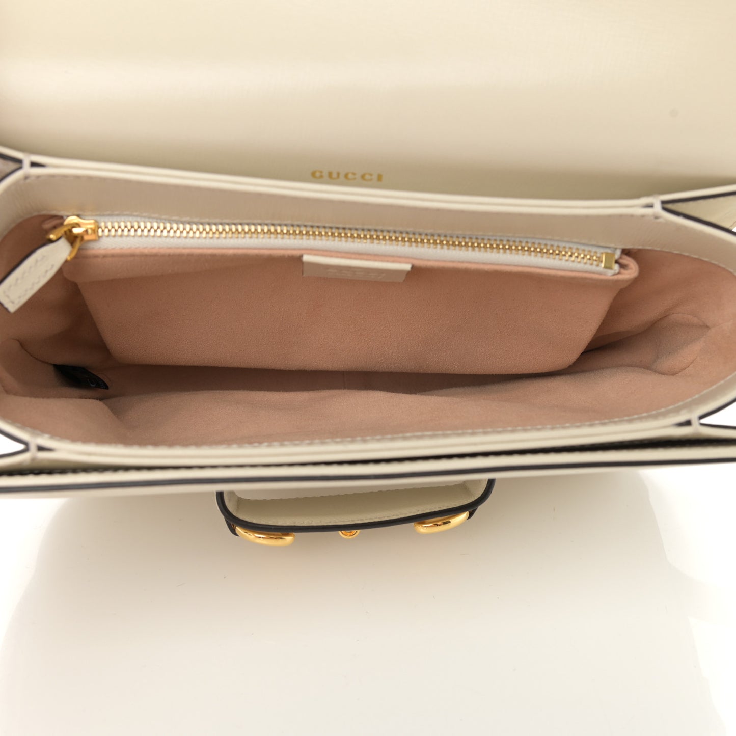 Azalea Calfskin Horsebit 1955 Shoulder Bag Mystic White