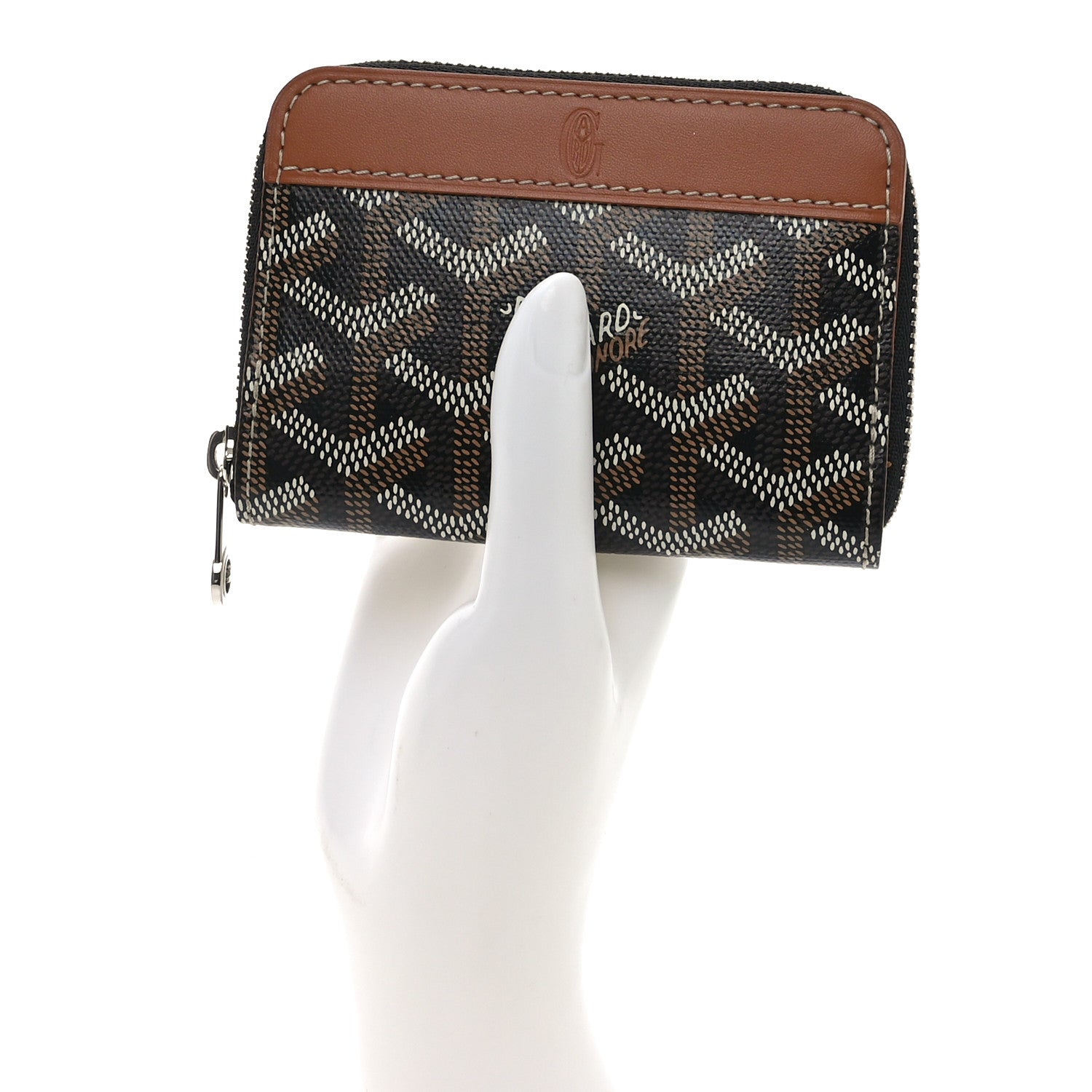 Goyard Goyardine Matignon Porte Monnaei Wallet Black Gold 2 of 7