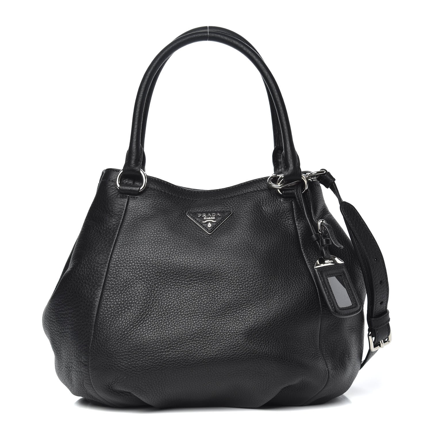 Prada Vitello Daino Satchel Black 1 of 9