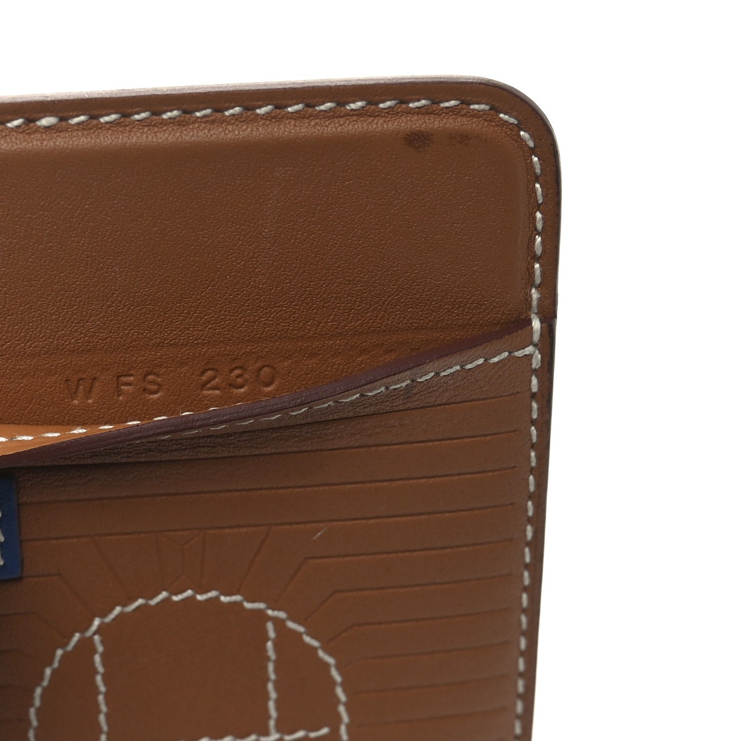 Swift Stitched Faubourg MagSafe Card Holder Gold Bleu De France Orange
