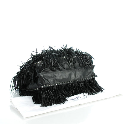 Prada Nappa Fringe Tote Nero Black 4 of 11