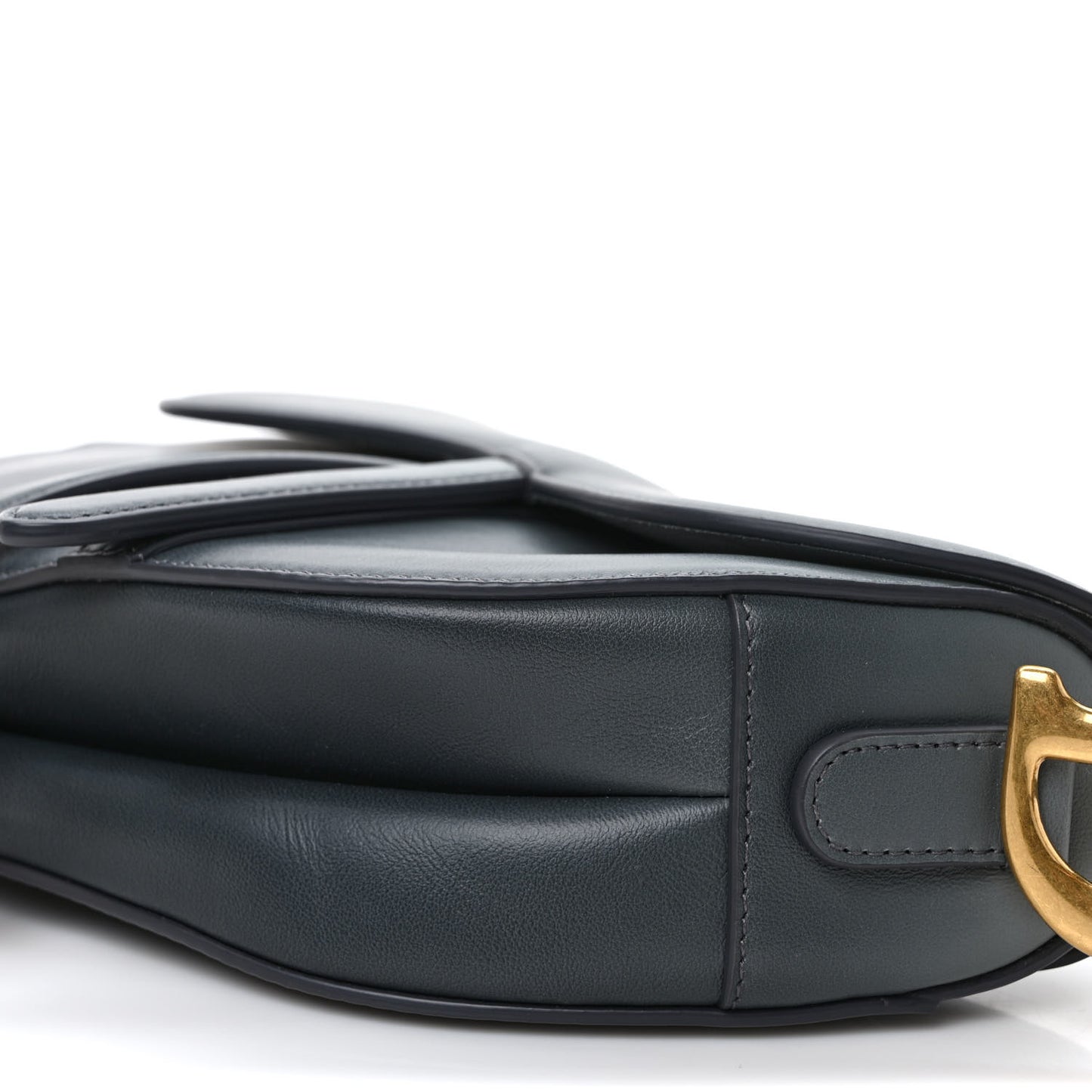 Gradient Calfskin Saddle Bag Gris