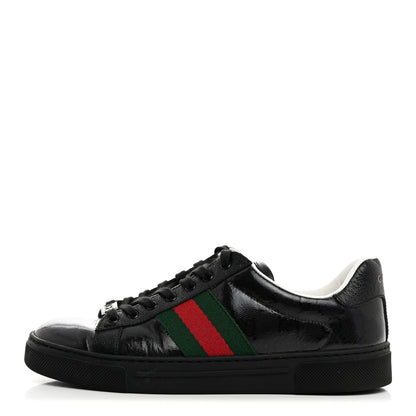 Gucci Crystal GG Monogram Web Womens New Ace Sneakers 36.5 Black 1 of 9