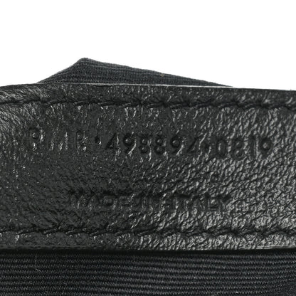 Saint Laurent Crinkled Calfskin Matelasse Monogram Medium Niki Chain Satchel Black 8 of 9