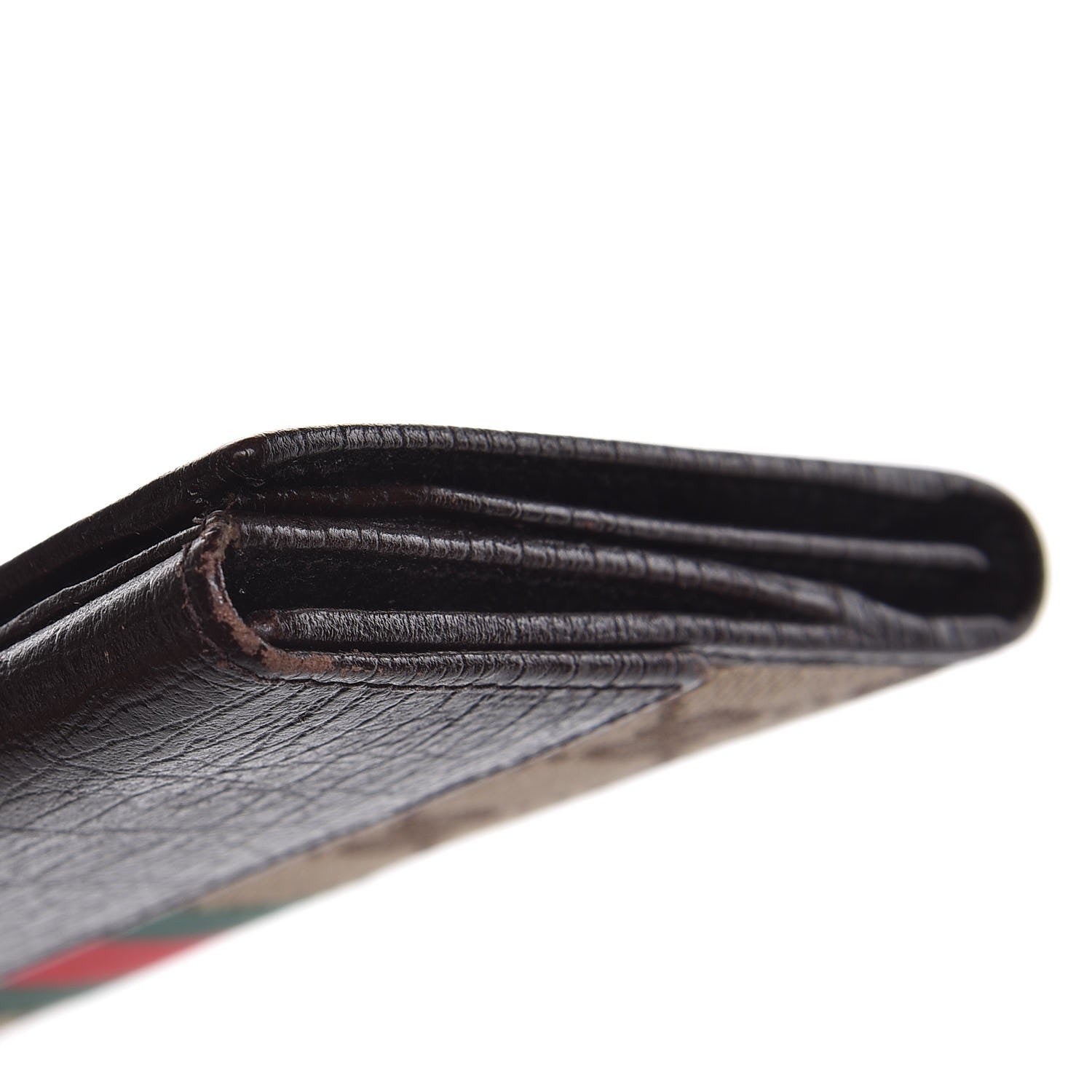 Gucci Monogram Calfskin Web Blake Continental Wallet Brown 7 of 11