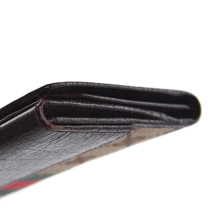 Gucci Monogram Calfskin Web Blake Continental Wallet Brown 7 of 11