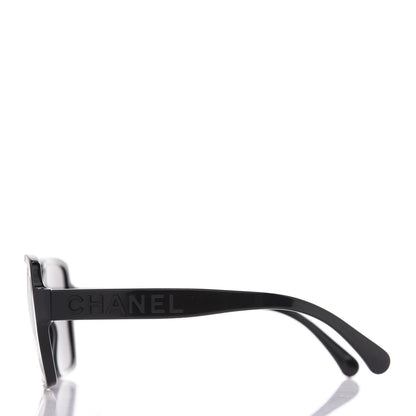 Chanel Acetate Polarized Square Sunglasses 5408 Black 3 of 8