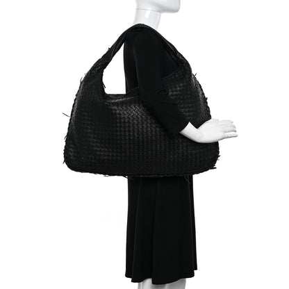 Bottega Veneta Nappa Intrecciato Fuzzy Maxi Veneta Hobo Black 2 of 11
