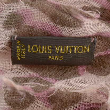 Louis Vuitton Cashmere Silk Leopard Stole Camel 3 of 5