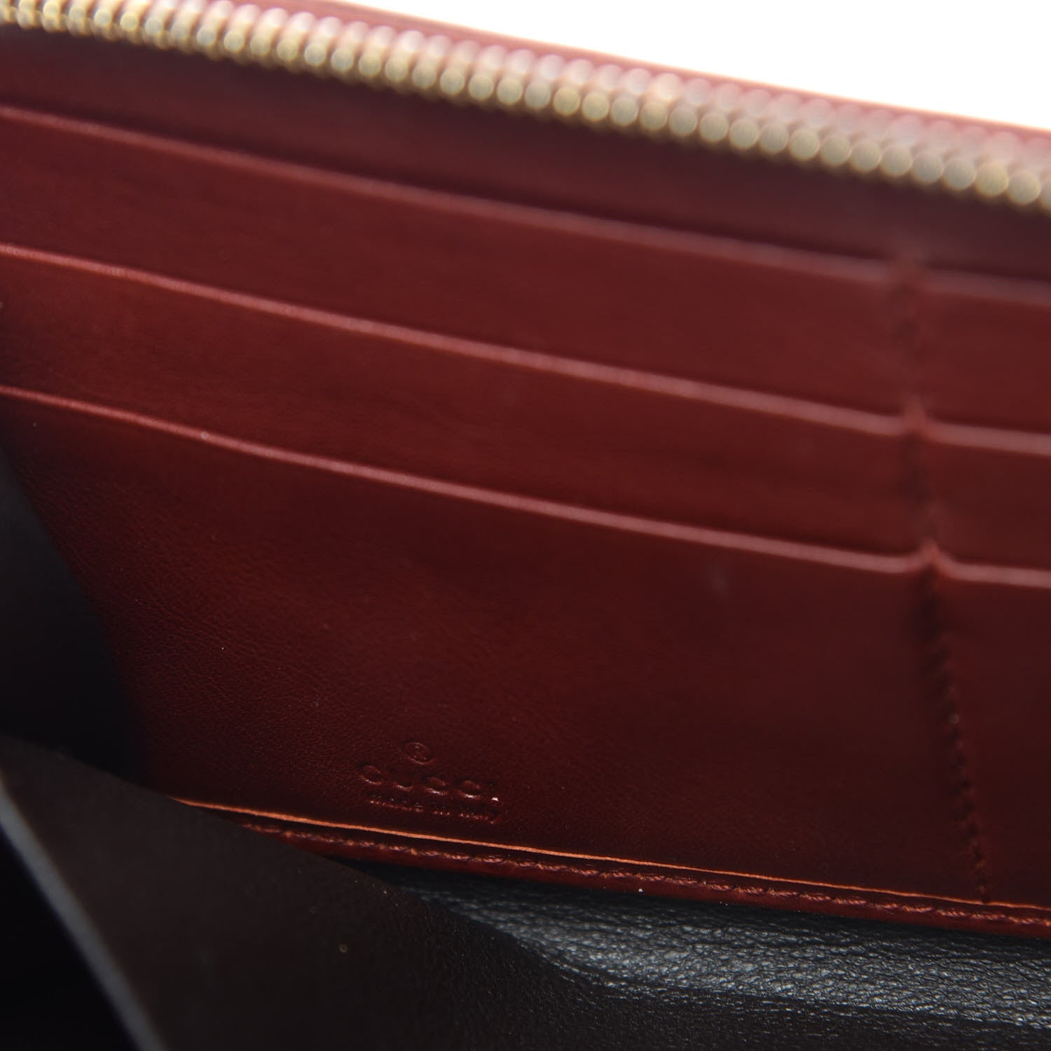Gucci Guccissima Sukey Zip Around Wallet Red 6 of 6