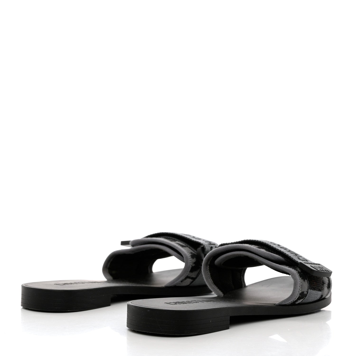 Christian Dior Technical Stretch Fabric Leopard Dio(r)evolution Slide Sandals 38 Grey 4 of 9