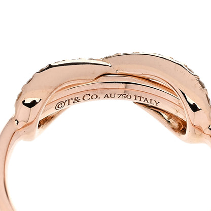 Tiffany 18K Rose Gold Diamond Infinity Ring 45 3.25 4 of 4