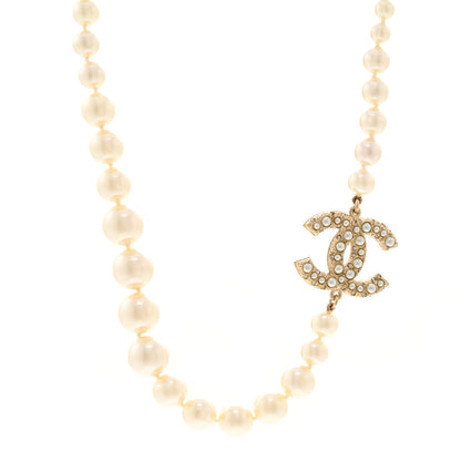 Chanel Pearl CC 100th Anniversary Necklace Light Gold 1 of 6