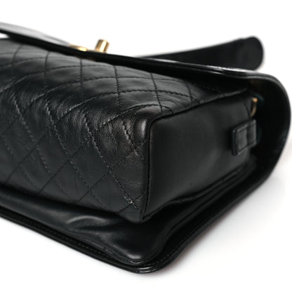 Chanel Glazed Calfskin Quilted Flap Bag Black 9 of 10