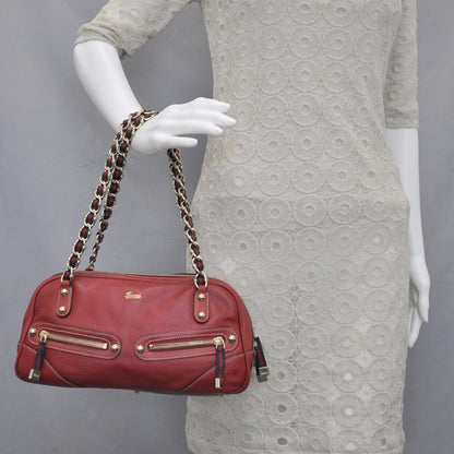 Gucci Leather Capri Small Bowler Red 2 of 11