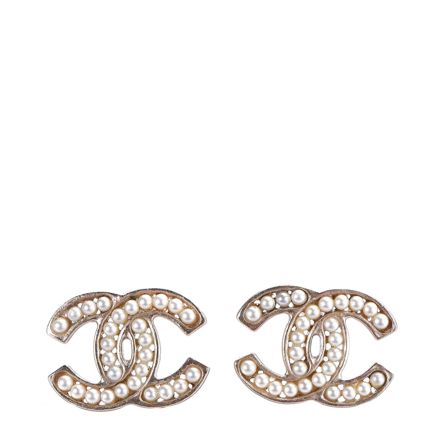 Chanel Pearl CC Earrings Gold 1 of 5