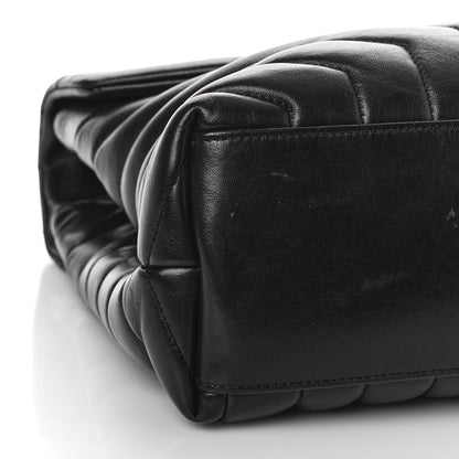 Saint Laurent Calfskin Y Quilted Monogram Monochrome Medium Loulou Chain Satchel Black 8 of 10