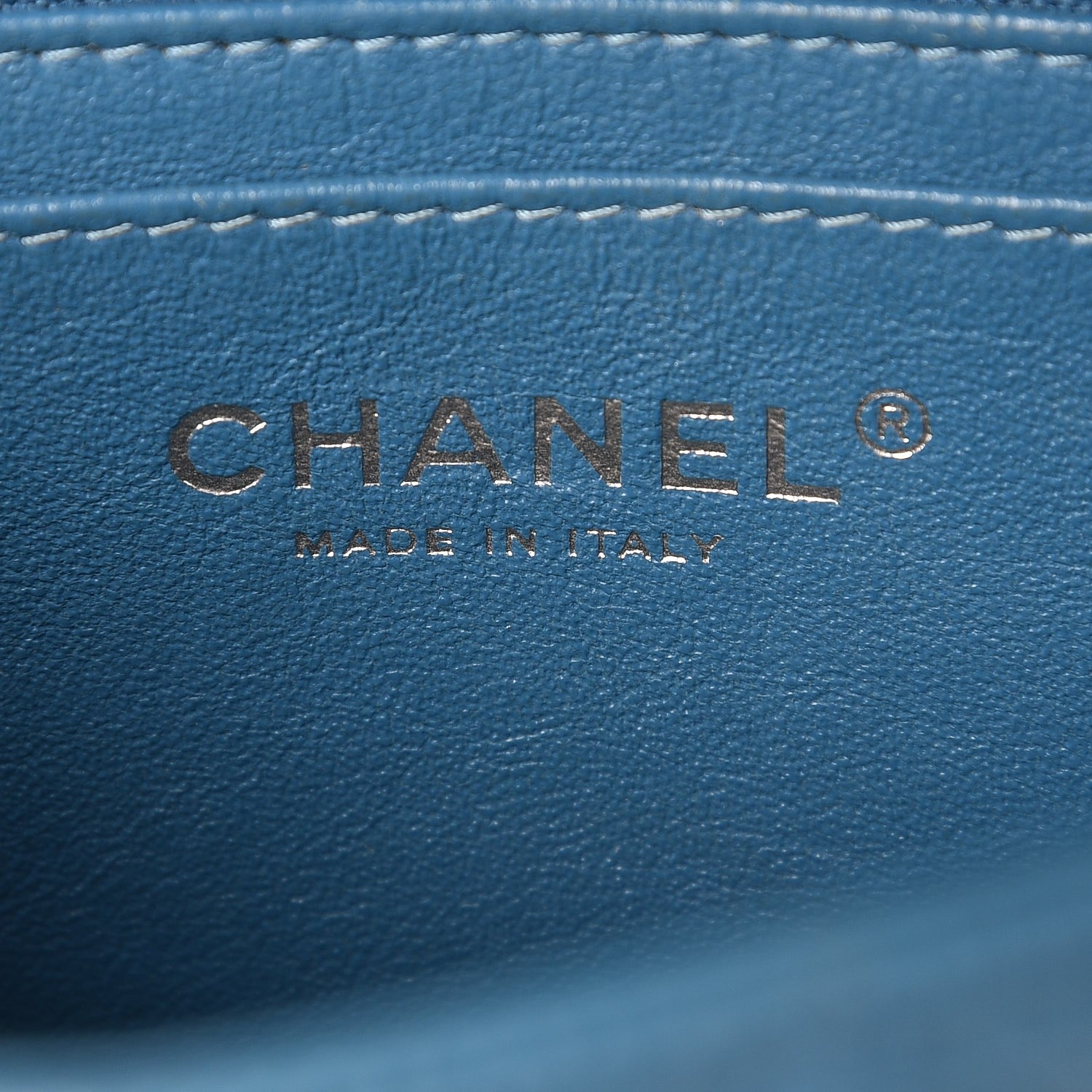 Chanel Caviar Quilted Mini Rectangular Flap Blue 6 of 9