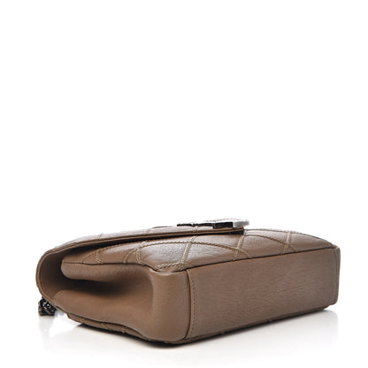 Saint Laurent Calfskin Matelasse Diamond Quilted Monogram Medium College Bag Brown 4 of 10