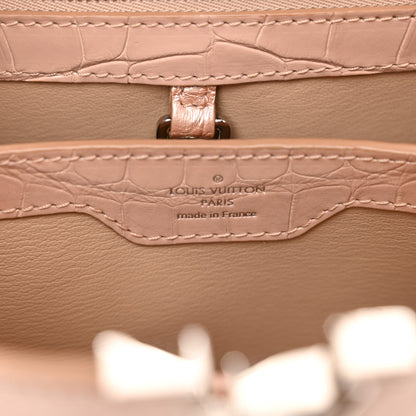 Louis Vuitton Iridescent Alligator Capucines BB Pink 7 of 10