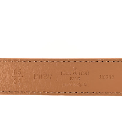 Louis Vuitton Calfskin Monogram 20mm LV Iconic Reversible Belt 85 34 Arizona Beige 5 of 7
