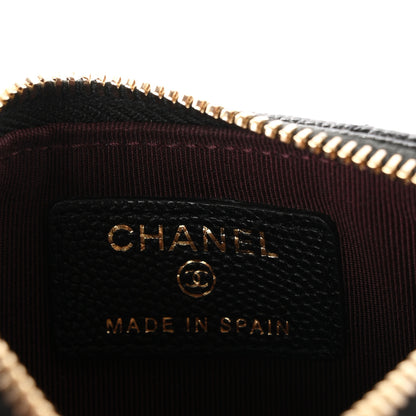 Chanel Caviar Quilted Flap Zip Card Holder Black 6 of 8