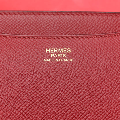 Hermes Epsom Enamel Constance 24 Rouge Grenat 6 of 11