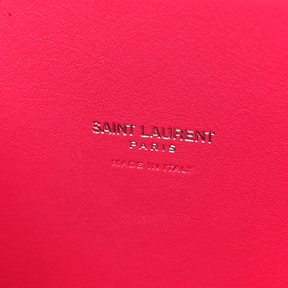 Saint Laurent Grained Calfskin Baby Sac De Jour Lipstick Fuchsia 7 of 9