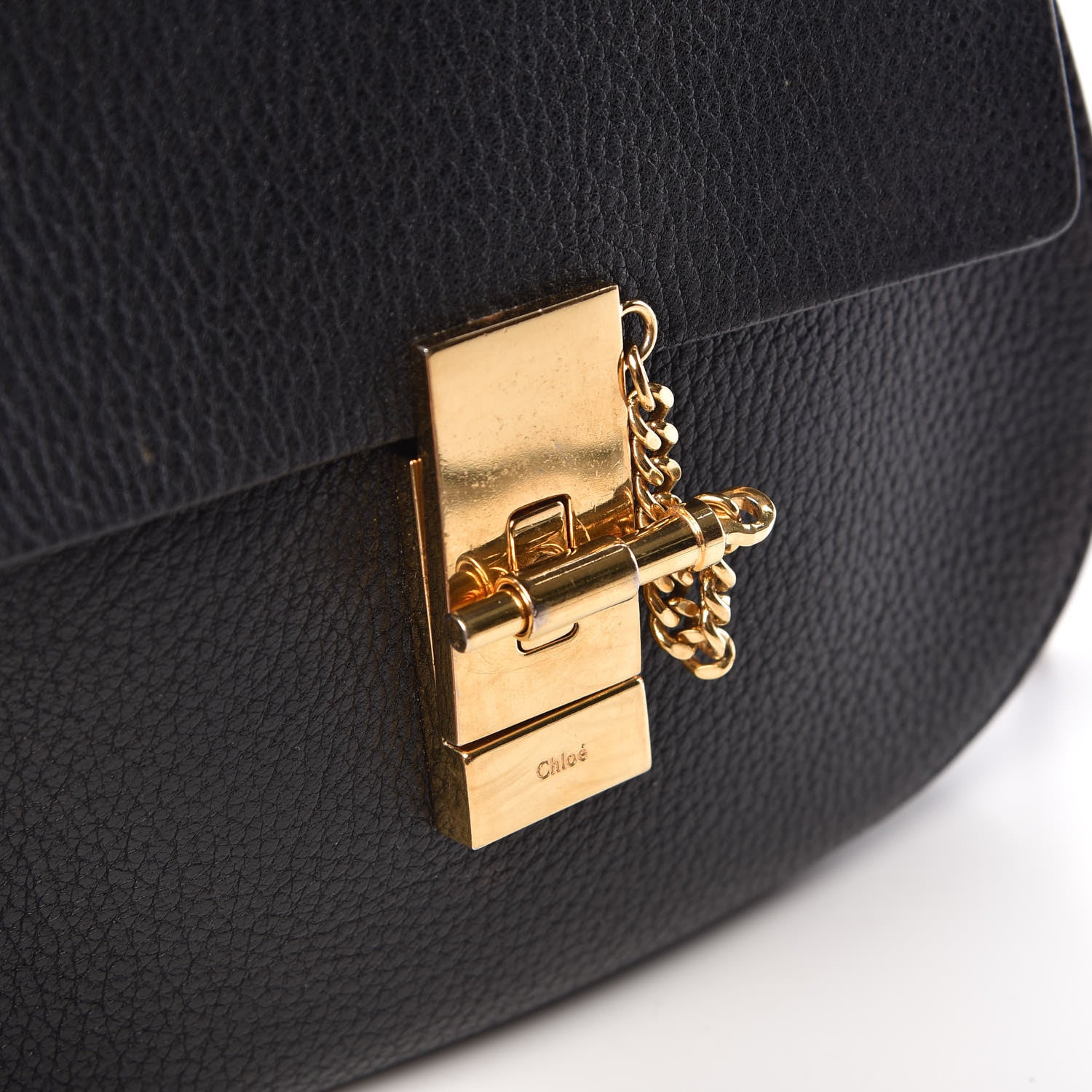 Chloe Grained Lambskin Mini Drew Shoulder Bag Black 10 of 11