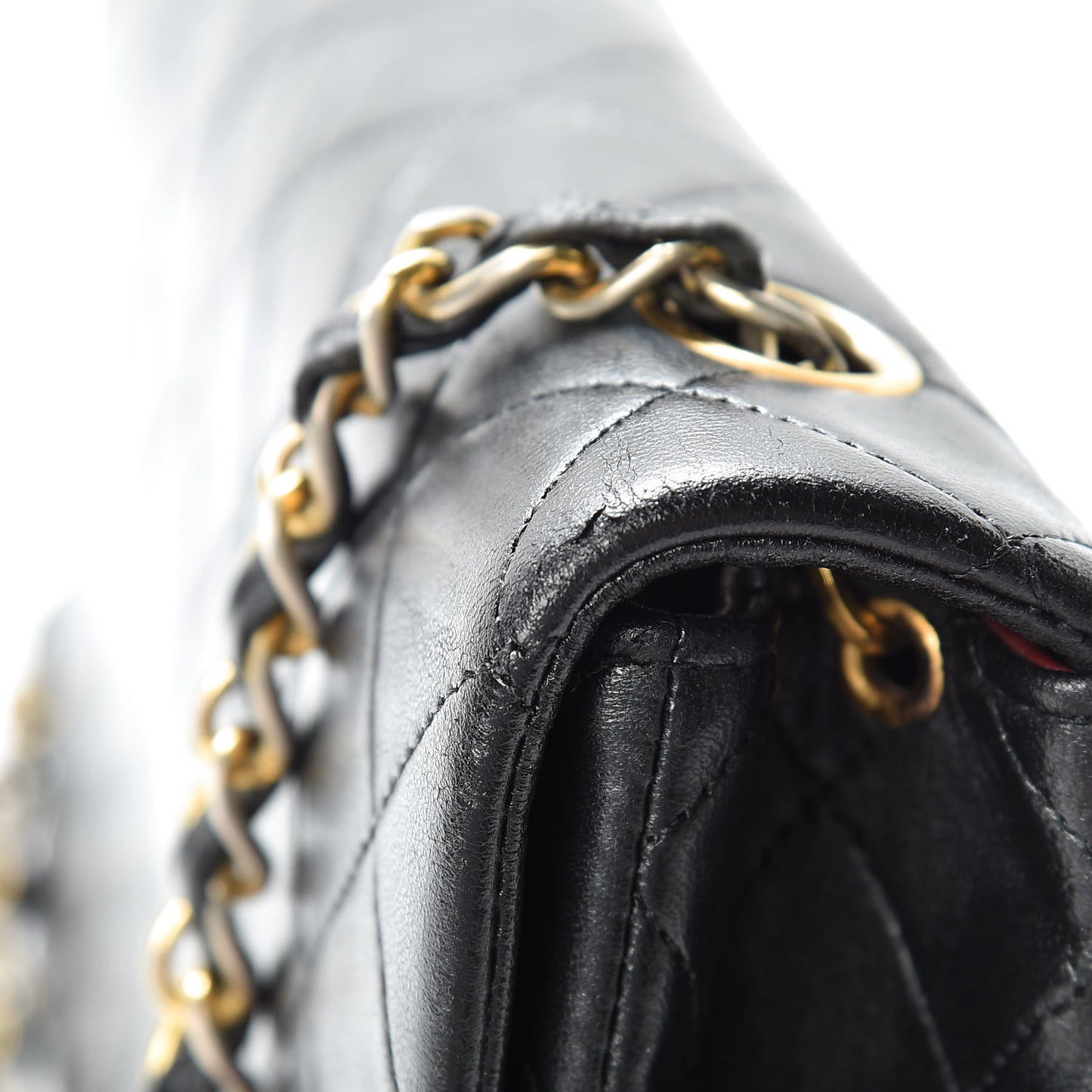 Lambskin Quilted Small Single Flap Black