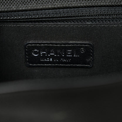 Chanel Canvas Quilted New Medium Fluo Boy Flap Black Grey Yellow 6 of 12