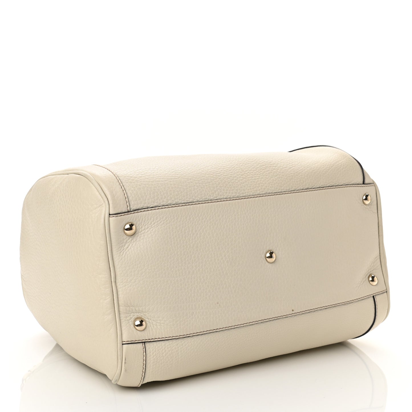 Pebbled Calfskin Medium Soho Boston Off White