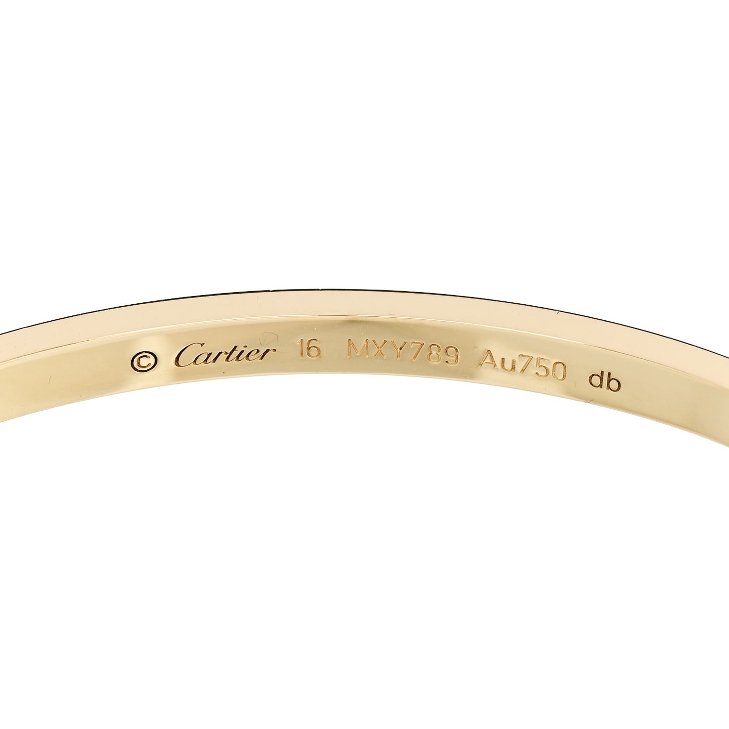 18K Yellow Gold Small LOVE Bracelet 16