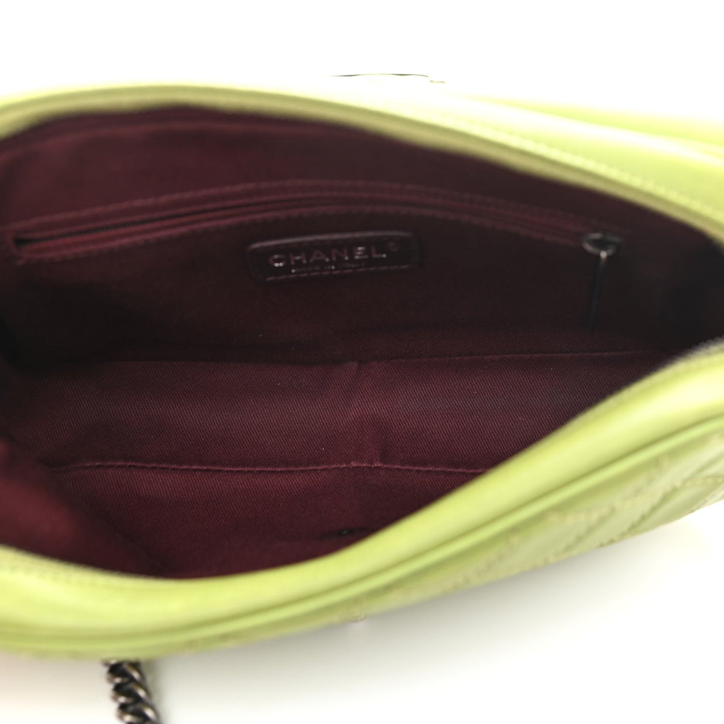 Calfskin Quilted Medium Coco Sporran Flap Green