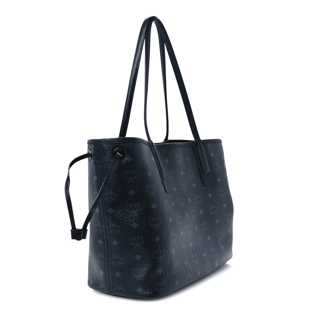 MCM Visetos Medium Liz Reversible Shopper Tote Black 4 of 18