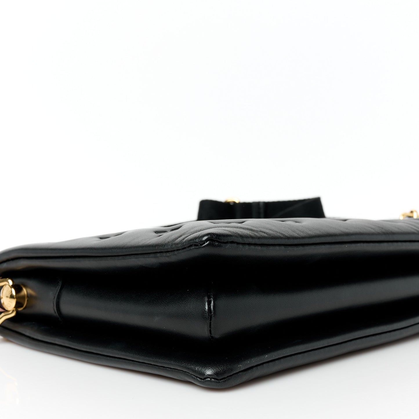 Lambskin Embossed Monogram Coussin PM Black